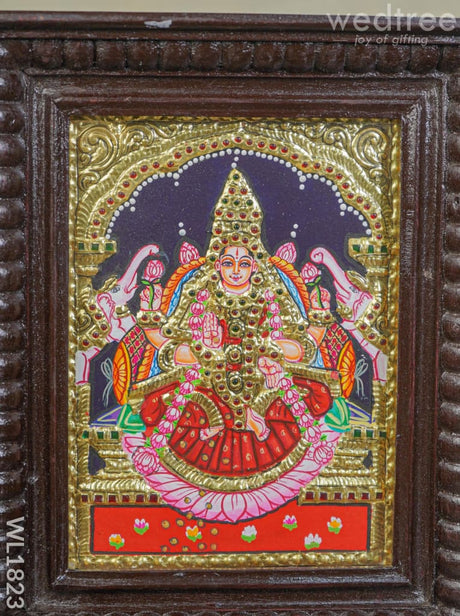 Tanjore Painting - Gaja Lakshmi (10X8) Wl1823