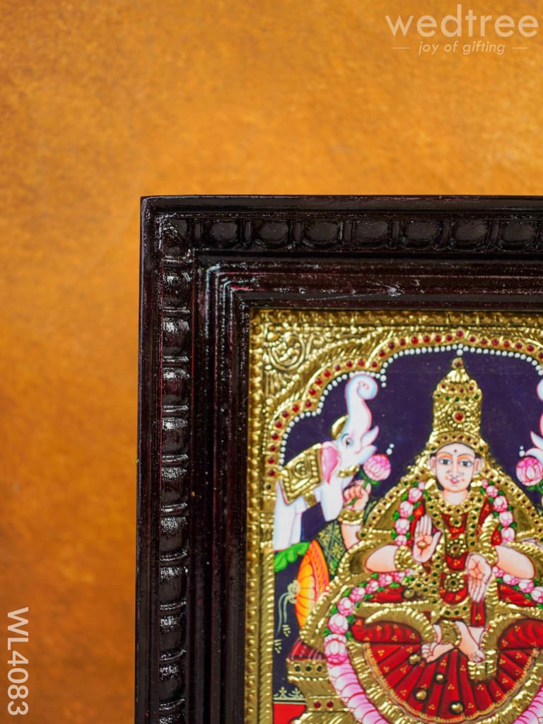 Tanjore Painting - Gajalakshmi-Ganesha-Saraswathi 24 X 10 Inch Flat [Gold Foil] Wl4083