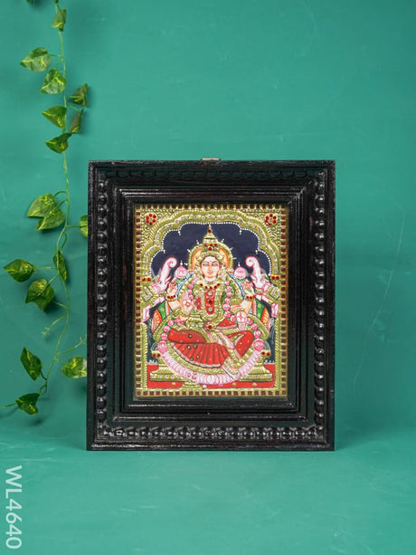 Tanjore Painting - Gajalakshmi (Semi Embossed) 10 X 8 Inch Wl4640