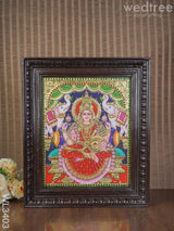 Tanjore Painting Gajalakshmi Semi Embossed - 15 X 12 Inch Wl3403