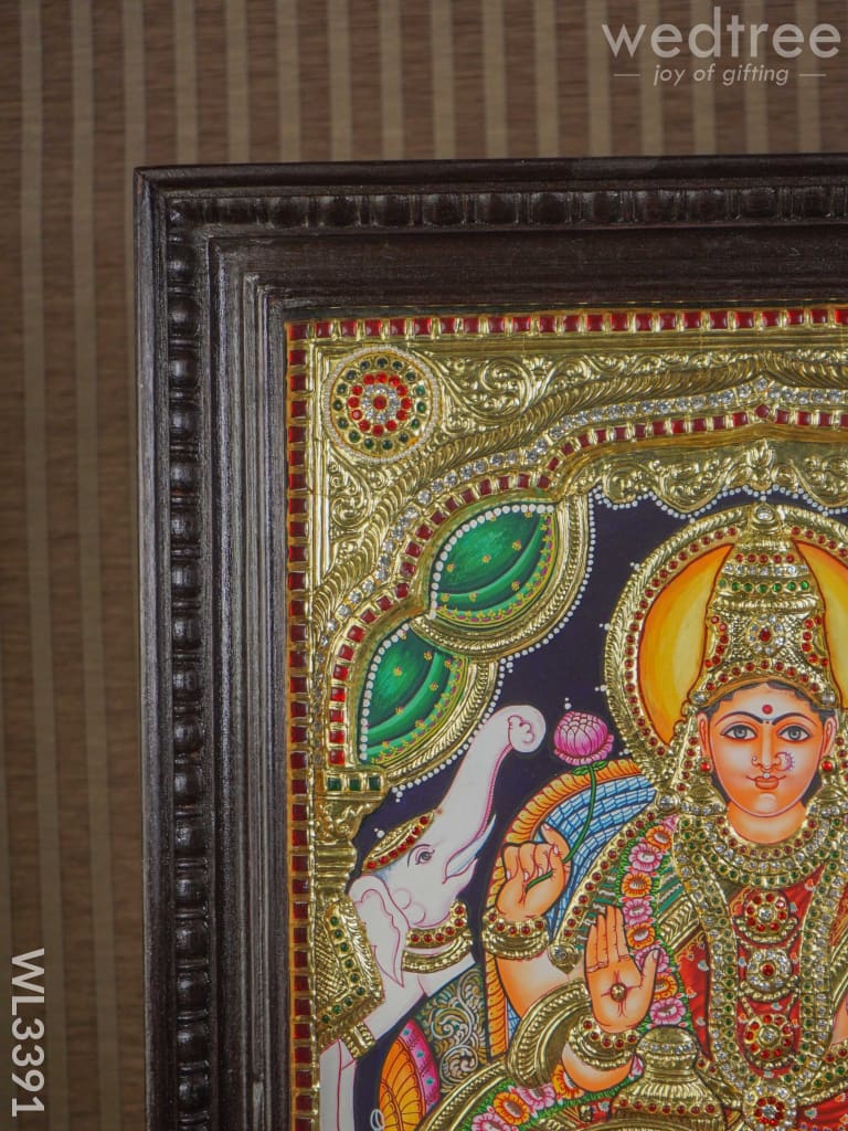 Tanjore Painting - Embossed Gajalakshmi 24 X 18 Inch Wl3391