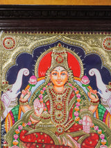 Tanjore Painting Gajalakshmi (Semi Embossed)- 24 X 18 Inch - Wl3391