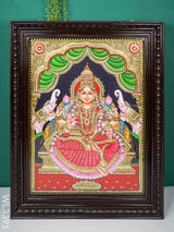 Tanjore Painting Gajalakshmi (Semi Embossed)- 24 X 18 Inch - Wl3391