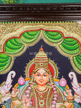 Tanjore Painting Gajalakshmi (Semi Embossed)- 24 X 18 Inch - Wl3391