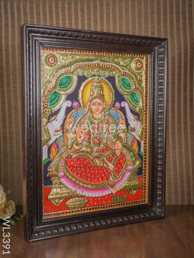 Tanjore Painting - Embossed Gajalakshmi 24 X 18 Inch Wl3391