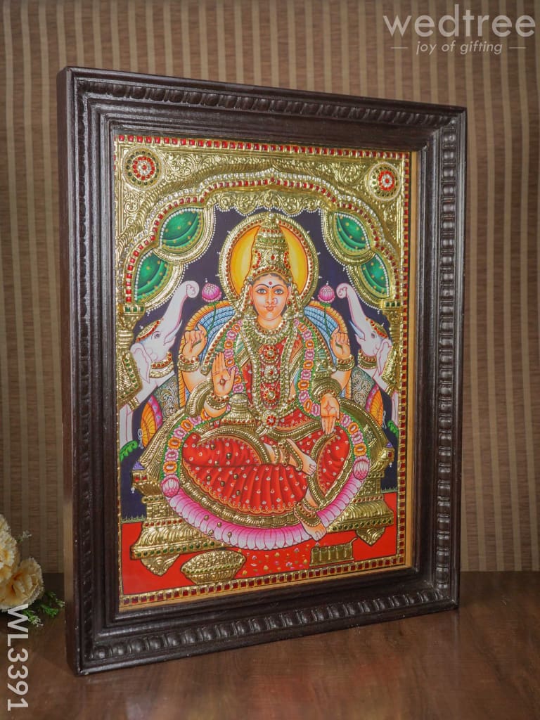 Tanjore Painting - Embossed Gajalakshmi 24 X 18 Inch Wl3391