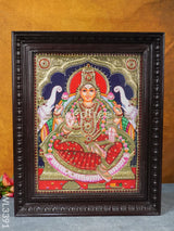 Tanjore Painting Gajalakshmi (Semi Embossed)- 24 X 18 Inch - Wl3391