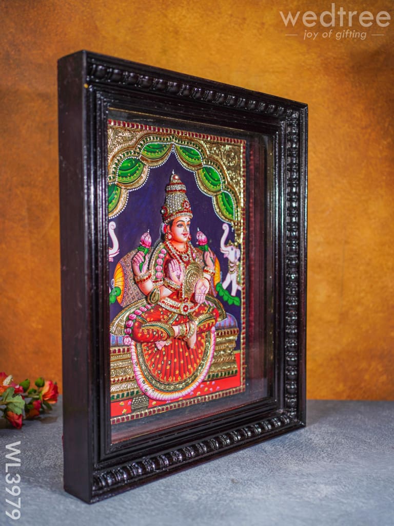 Tanjore Painting - Galajalskhmi 18 X 14 Inch Fully Embossed Wl3979