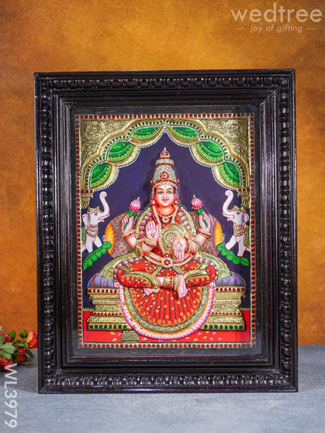 Tanjore Painting - Galajalskhmi 18 X 14 Inch Fully Embossed Wl3979