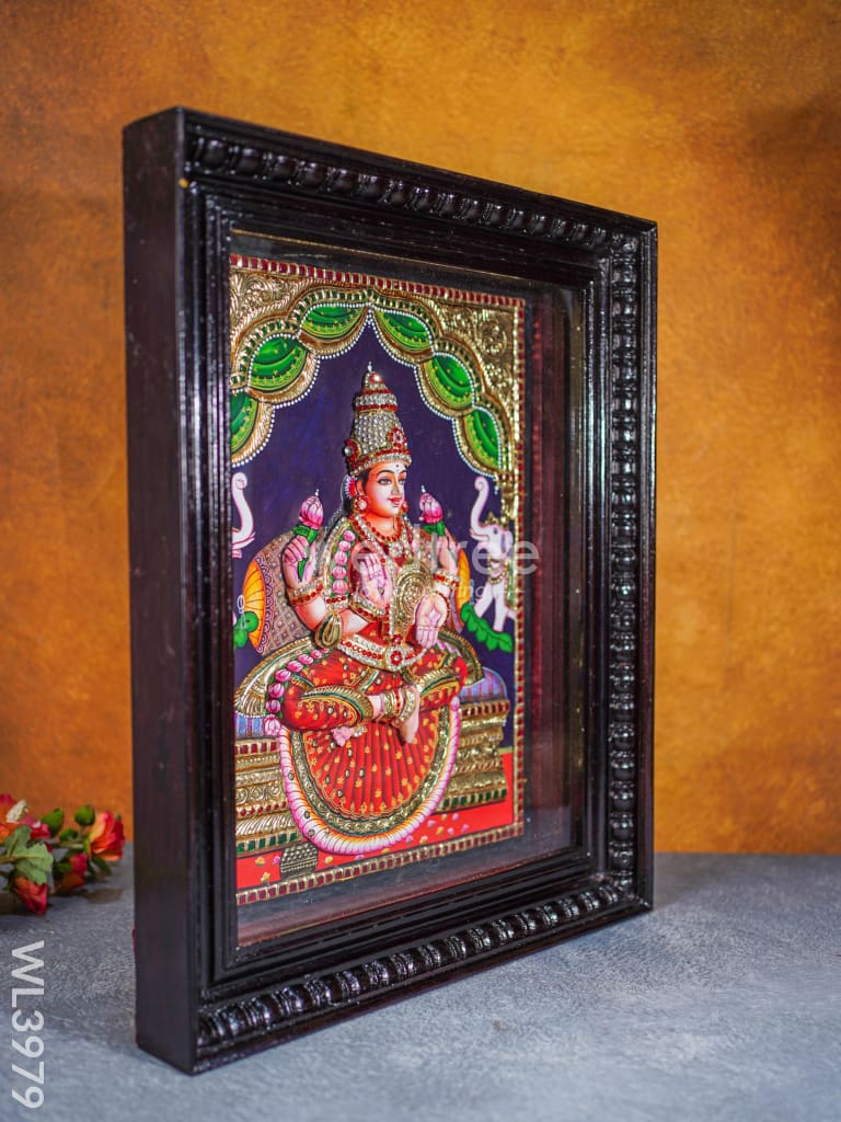 Tanjore Painting - Galajalskhmi 18 X 14 Inch Fully Embossed Wl3979