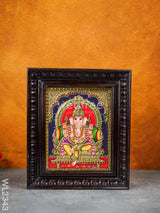 Tanjore Painting - Ganesha 10X8 Flat (Gold Foil) Wl2343