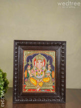 Tanjore Painting Ganesha - 10 X 8 (Medium ) Wl2343 Painting