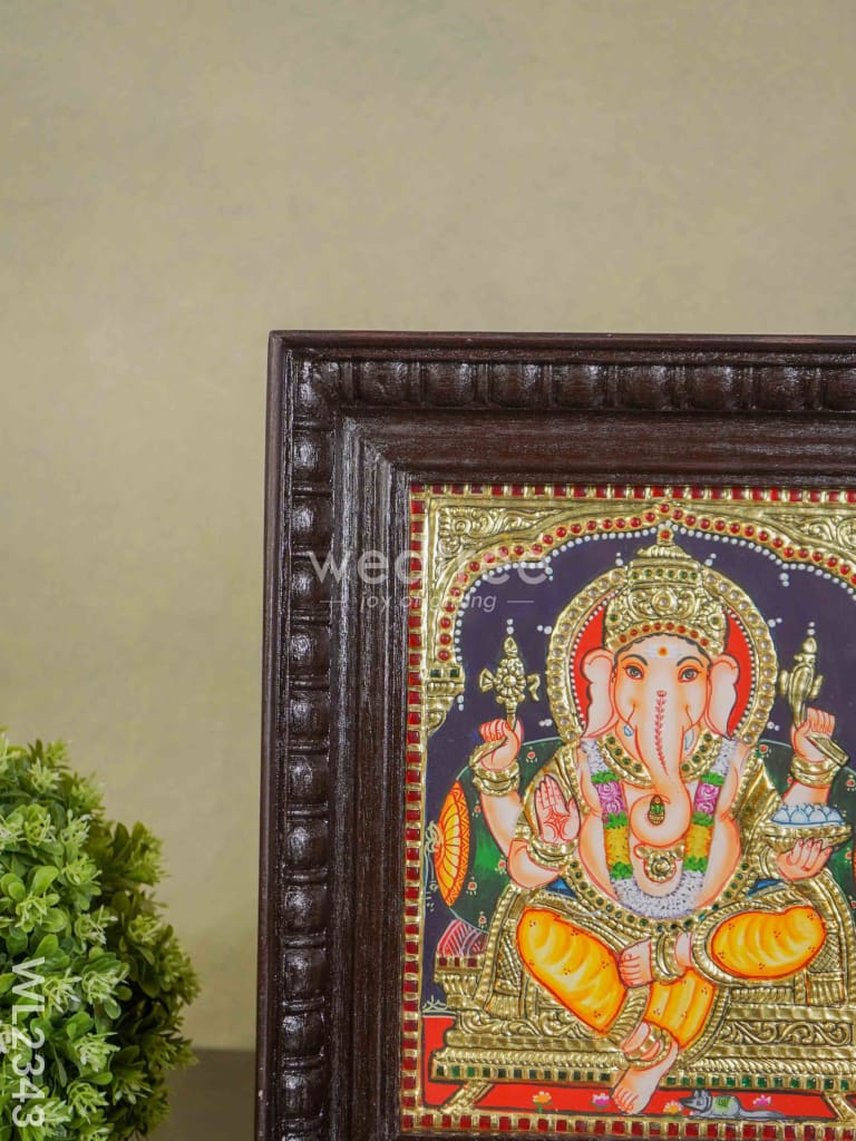 Tanjore Painting Ganesha - 10 X 8 (Medium ) Wl2343 Painting