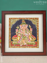 Tanjore Painting - Ganesha 6 X Inch Flat [Gold Foil] Wl4460