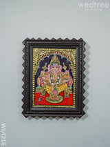 Tanjore Painting Ganesha (Chettinad Frame) - 6 X 8 Inch-Flat [Gold Foil] Wl4218