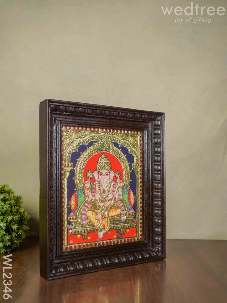 Tanjore Painting - Ganesha 12 X 10 Wl2346