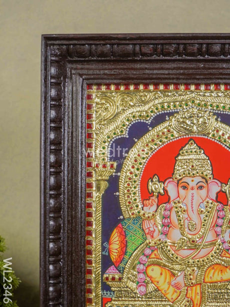 Tanjore Painting - Ganesha 12 X 10 Wl2346