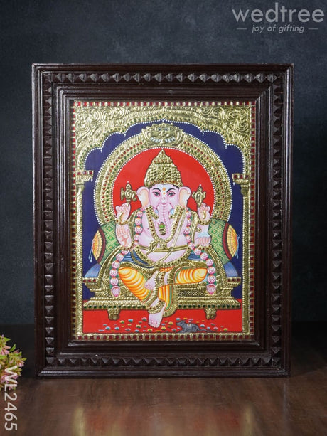 Tanjore Painting Ganesha - 14X18 Wl2465