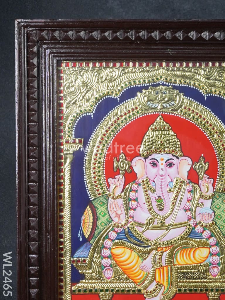 Tanjore Painting Ganesha - 14X18 Wl2465