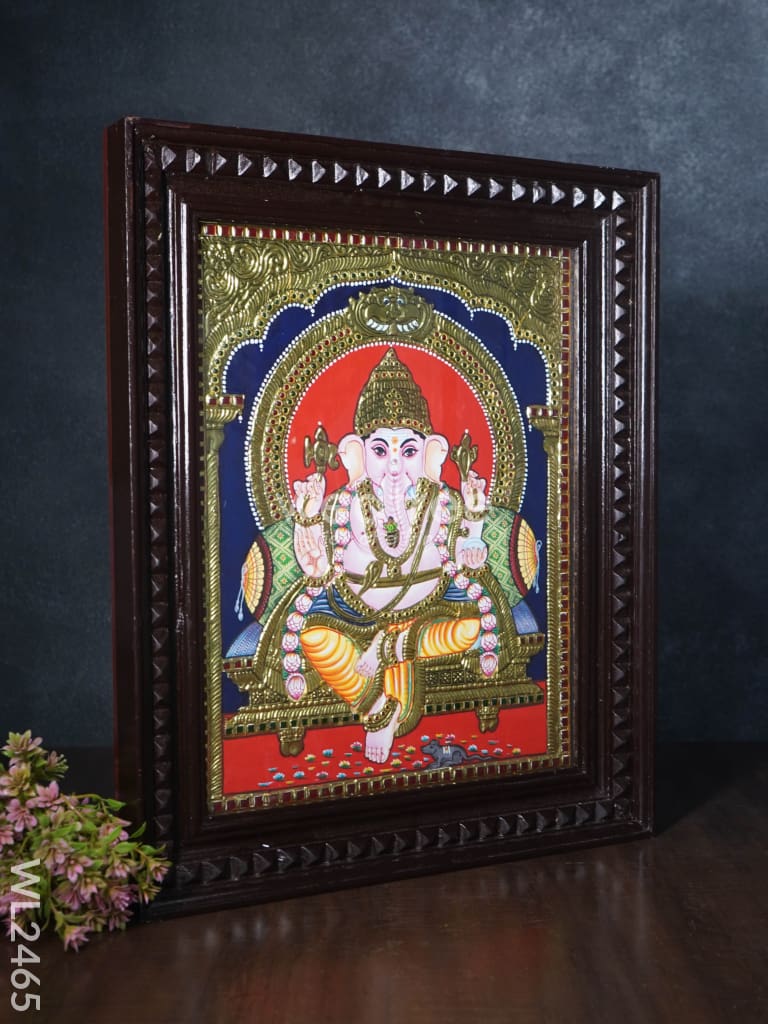 Tanjore Painting Ganesha - 14X18 Wl2465