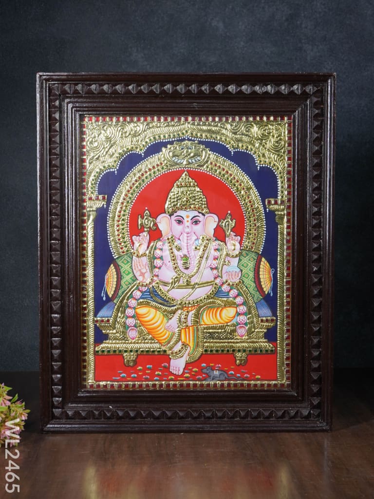 Tanjore Painting Ganesha - 14X18 Wl2465