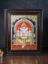 Tanjore Painting Ganesha - 14X18 Wl2465