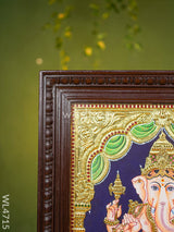 Tanjore Painting - Ganesha Flat (Gold Foil) 20 X 16 Inch Wl4715