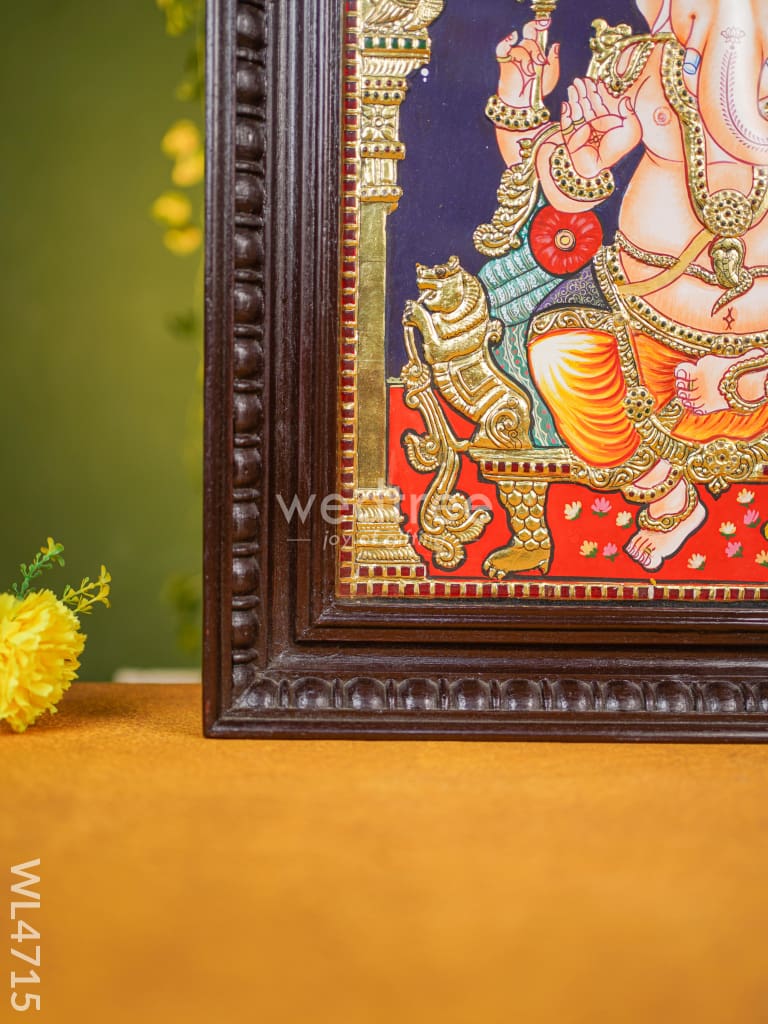 Tanjore Painting - Ganesha Flat (Gold Foil) 20 X 16 Inch Wl4715