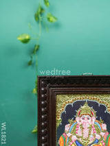 Tanjore Painting - Ganesha Flat (Gold Foil) 8X6 Wl1821