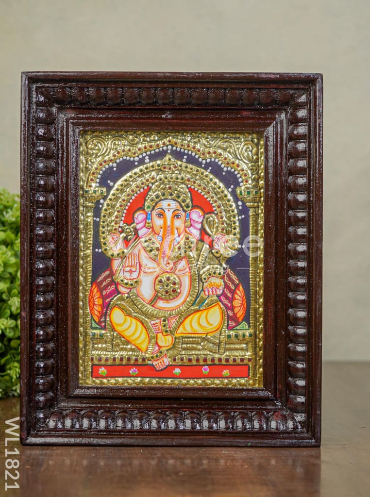 Tanjore Painting - Ganesha (10X8) Wl1821