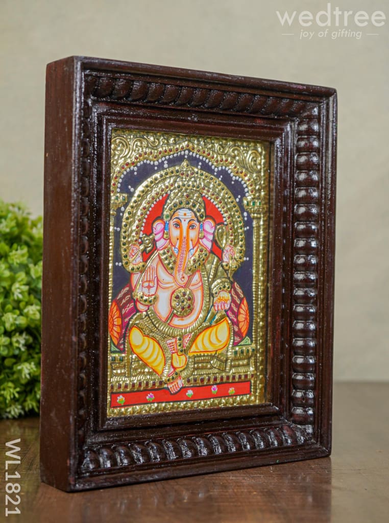 Tanjore Painting - Ganesha (10X8) Wl1821