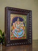 Tanjore Painting Goddess Saraswathi - Flat (Gold Foil) 10X8 Inch Wl0562 Painting