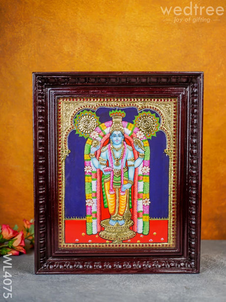 Tanjore Painting - Krishna 15 X 12 Inch Flat [Gold Foil] Wl4075