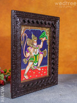 Tanjore Painting - Hanuman 10 X 8 Inch Flat [Gold Foil] Wl3974