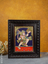 Tanjore Painting - Hanuman 10 X 8 Inch Flat [Gold Foil] Wl4259