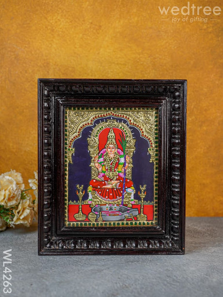 Tanjore Painting - Kamatchi 10 X 8 Inch Flat [Gold Foil] Wl4263