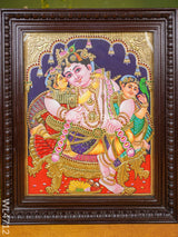 Tanjore Painting - Krishna Flat (Gold Foil) 20 X 16 Inch Wl4712