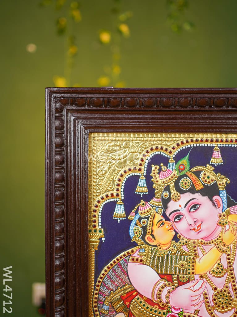 Tanjore Painting - Krishna Flat (Gold Foil) 20 X 16 Inch Wl4712