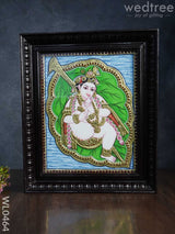 Tanjore Painting Krishna On Banyan Leaf - 15X12 Inches Wl0464