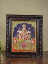 Tanjore Painting Kubera Lakshmi - 12 X 10 Wl3578