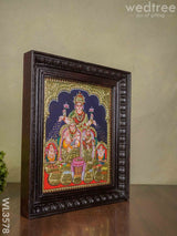 Tanjore Painting Kubera Lakshmi - 12 X 10 Wl3578