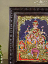 Tanjore Painting Kubera Lakshmi - 12 X 10 Wl3578