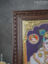 Tanjore Painting Butter Krishna- 15X12 Inches - Wl0459