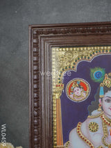 Tanjore Painting Butter Krishna- 15X12 Inches - Wl0459