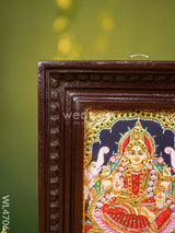 Tanjore Painting - Lakshmi Flat (Gold Foil) 8 X 6 Inch Wl4706