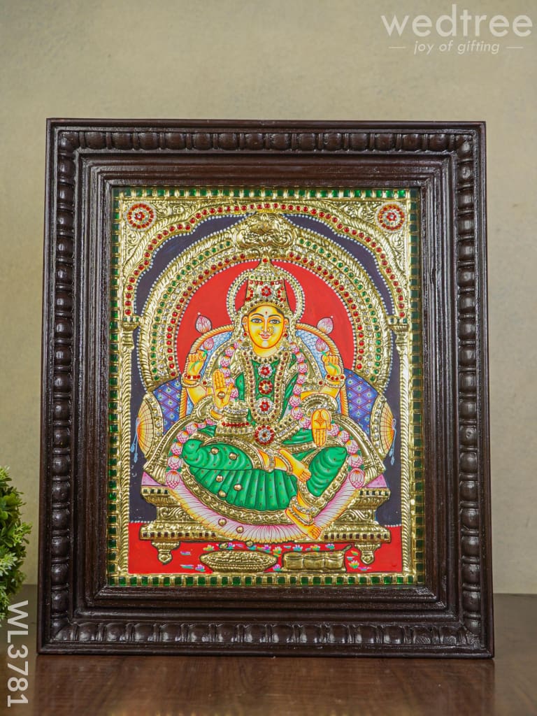 Tanjore Painting Semi Embossed Lakshmi - 15X12 Inch Wl3781