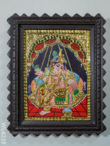 Tanjore Painting - Little Krishna (Chettinad Frame) 6 X 8 Inch-Flat [Gold Foil] Wl4219