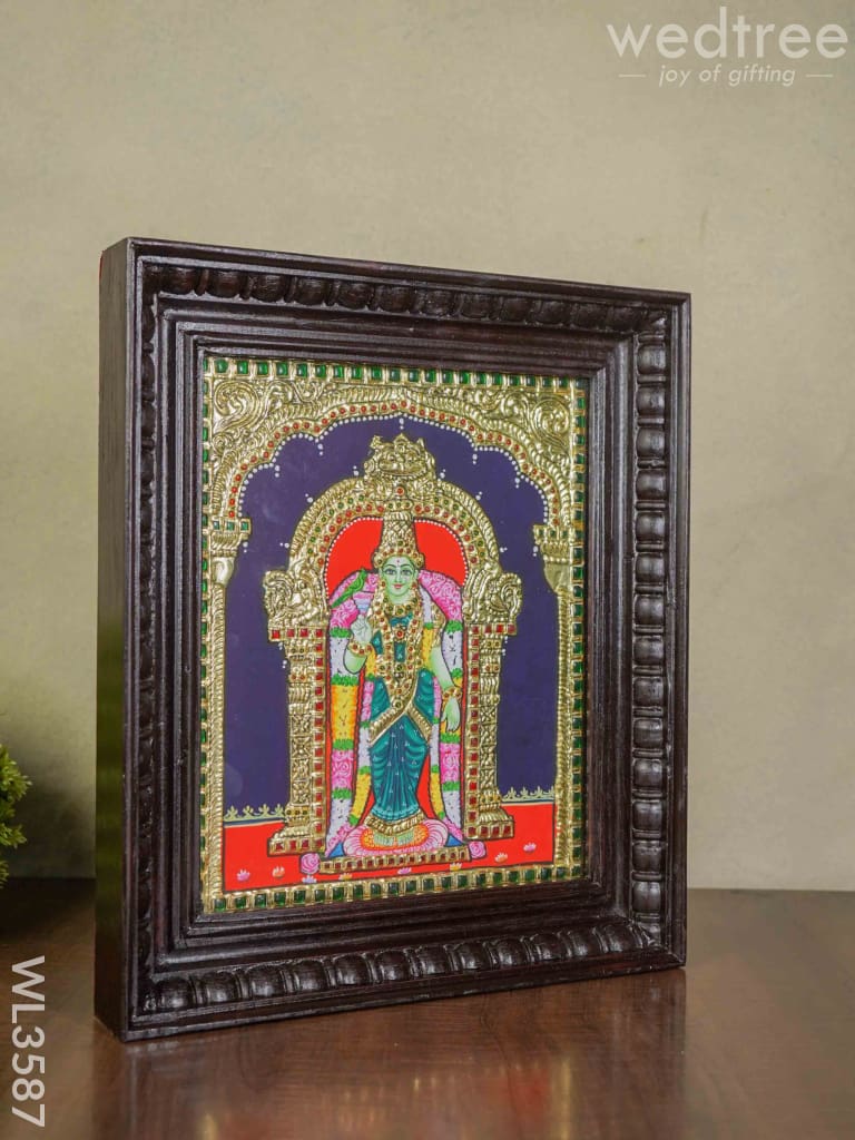 Tanjore Painting Meenakshi - 12 X 10 Wl3587