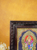 Tanjore Painting - Murugan 10 X 8 Inch Flat [Gold Foil] Wl4264