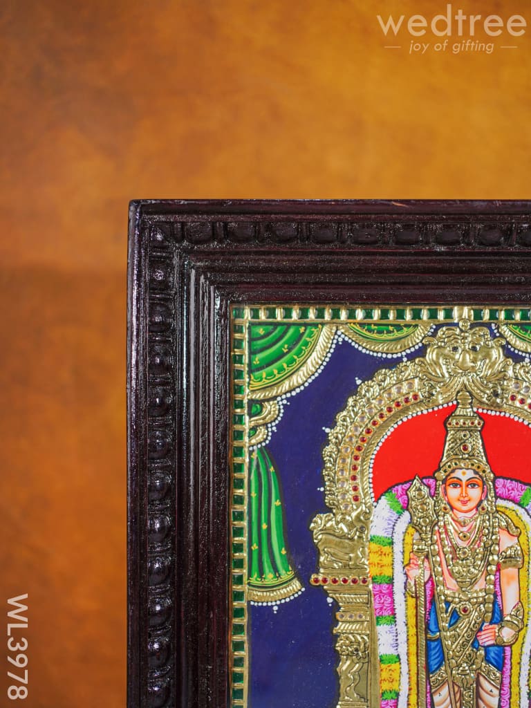 Tanjore Painting - Murugan 15 X 12 Inch Flat [Gold Foil] Wl3978